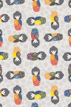 Paperback Kokeshi Doll Notebook: Wide Ruled Lined Composition Book for Kids, Kidults and Adults. Book