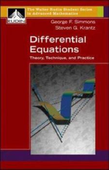 Hardcover Differential Equations: Theory, Technique, and Practice Book