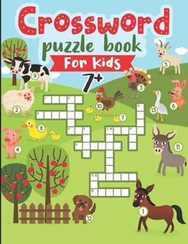 Paperback Crossword Puzzle Book for Kids 7 Plus: Over 120 Animals Word Puzzle Book with Crosswords & Challenging Mazes to Solve Book