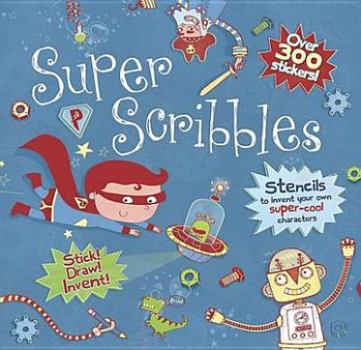 Hardcover Super Scribbles Boys Doodle Book