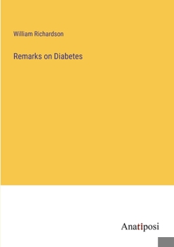 Paperback Remarks on Diabetes Book