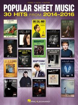 Paperback Popular Sheet Music: 30 Hits from 2014-2016 Book