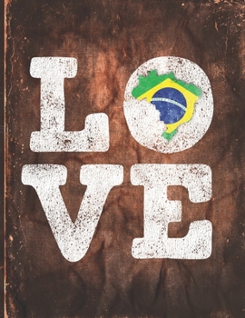 Paperback Love: Brazil Flag Cute Personalized Gift for Brazilian Friend 2020 Calendar Daily Weekly Monthly Planner Organizer Book