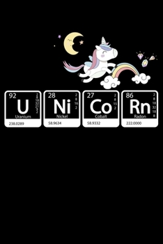Unicorn: Periodic Table, Unicorn Gift Lined Notebook Journal Diary 6x9