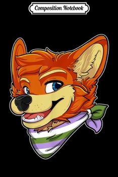 Composition Notebook: Genderqueer Fursona Furry Fox Gay Rights Pride Week  Journal/Notebook Blank Lined Ruled 6x9 100 Pages