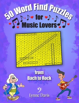 Paperback 50 Word Find Puzzles For Music Lovers Book