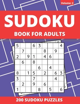Paperback Sudoku Book For Adults: 200 Medium Sudoku Puzzles For Adults And Seniors (Volume: 2) [Large Print] Book