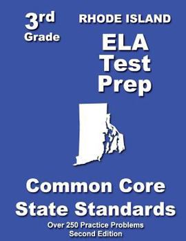 Paperback Rhode Island 3rd Grade ELA Test Prep: Common Core Learning Standards Book