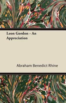 Paperback Leon Gordon - An Appreciation Book