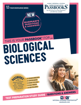 Paperback Biological Sciences (Q-15): Passbooks Study Guide Volume 15 Book