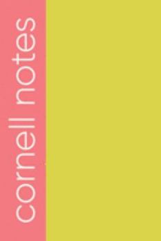 Cornell Notes: College Ruled Cornell Method Note-taking Paper with Cute Coral and Yellow Cover Design