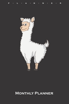 Paperback Lama Monthly Planner: Monthly Calendar (Daily planner with notes) for Lama and alpaca lovers and friends Book
