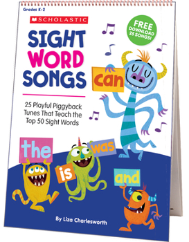 Spiral-bound Sight Word Songs Flip Chart: 25 Playful Piggyback Tunes That Teach the Top 50 Sight Words [With CD] Book