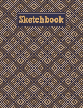 Sketchbook: 8.5 x 11 Notebook for Creative Drawing and Sketching Activities with Art Deco Pattern Themed Cover Design