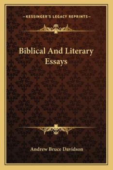 Paperback Biblical And Literary Essays Book