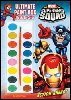 Paperback Marvel Superhero Squad: Action Ahead! Ultimate Paint Box Book to Color [With Paint Brush and Paint] Book
