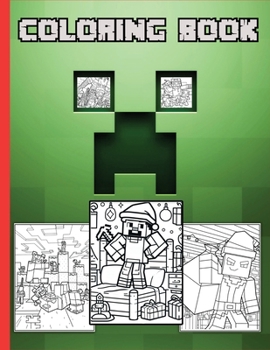 Paperback Minecraft Coloring book [Large Print] Book
