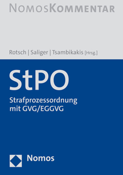 Hardcover Stpo: Strafprozessordnung Mit Gvg/Eggvg [German] Book