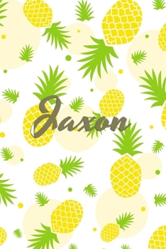 Jaxon: Personalized Pineapple fruit themed Dotted Grid Notebook Bullet Grid Journal teacher gift teacher Appreciation Day Gift for kids students classmate girls boys