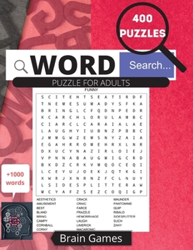 Word Search Book for Grown Ups: Big Large Set 4 in 1 with Over 400+ Puzzles/ Brain Games with Word Find Puzzles/ Over 1000 Words/Great Puzzlebook for Seniors and Grown Ups