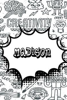 Paperback Madison: Personalized Doodle Isometric Dot Paper Notebook Featuring 120 Pages 6x9 Book