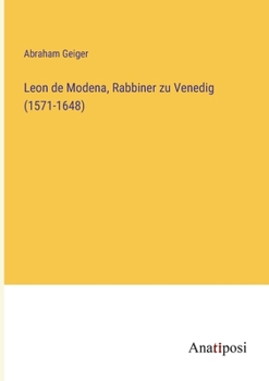 Paperback Leon de Modena, Rabbiner zu Venedig (1571-1648) [German] Book