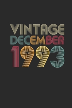 Vintage December 1993: Small Lined Notebook – 26 years old Birthday Gift or 26th Anniversary Gift Idea