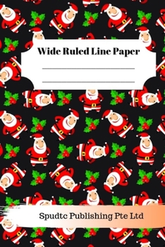 Cute Santa Theme Wide Ruled Line Paper