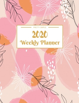 Paperback Weekly Planner 2020: Year At A Glance And Vertical Dated Pages - 8.5 x 11 inches 120 pages Book