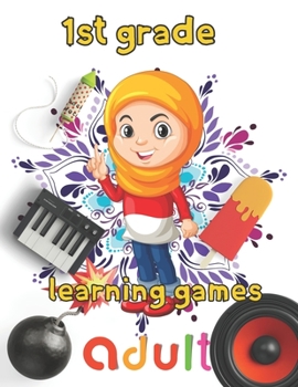 Paperback 1st grade learning games adult: 8.5''x11''/1st grade math Book