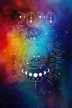 Paperback 2020: Sun & Moon Galaxy Daily Planner Diary Book