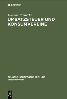 Hardcover Umsatzsteuer Und Konsumvereine [German] Book
