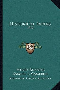 Historical Papers: 1890