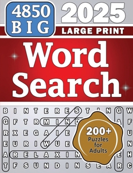 Paperback BIG 4850 Word Search Large Print for Adults: 200+ Puzzles (Happy Puzzling!) Book