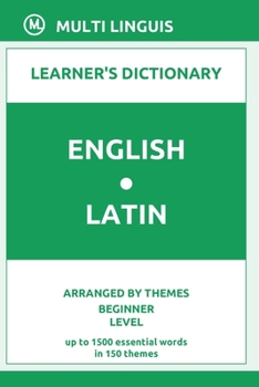Paperback English-Latin Learner's Dictionary (Arranged by Themes, Beginner Level) Book