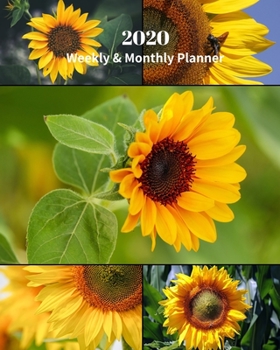 Paperback 2020 Weekly and Monthly Planner: Sunflowers Collage - Monthly Calendar with U.S./UK/ Canadian/Christian/Jewish/Muslim Holidays- Calendar in Review/Not Book