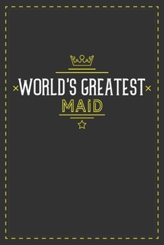 Paperback World's Greatest Maid: Lined notebook - best gift for Maid Book