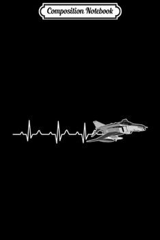 Composition Notebook: Airplane F-15 Eagle Heartbeat Pilot Flying Gift  Journal/Notebook Blank Lined Ruled 6x9 100 Pages