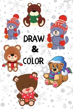 Paperback Hello Winter: TEDDYBEAR DRAWING & COLOR BOOK: A unique coloring Activity for framing purposes to celebrate the joy of Christmas! (6 Book