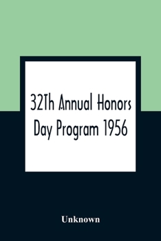 Paperback 32Th Annual Honors Day Program 1956 Book