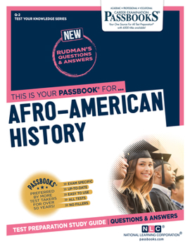 Paperback Afro-American History (Q-2): Passbooks Study Guide Volume 2 Book