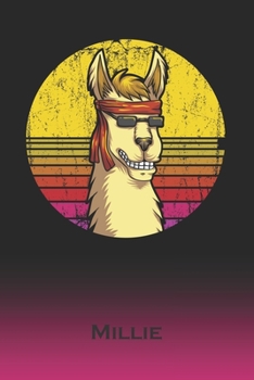 Millie: Llama Journal | Custom First Name Personal Writing Logbook | Letter M Classic Alpaca Old-Fashioned Nostalgic Sunset Cover | Daily Journaling ... about your Life, Experiences & Interests