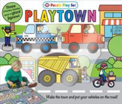 Puzzle Play Set: PLAYTOWN: Three Chunky Books and a Giant Jigsaw Puzzle! - Book  of the Playtown