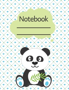 Notebook: Panda - Lined, Soft Cover,  Size 8.5 x 11 Notebook: Composition Book, Journal