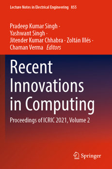 Paperback Recent Innovations in Computing: Proceedings of Icric 2021, Volume 2 Book