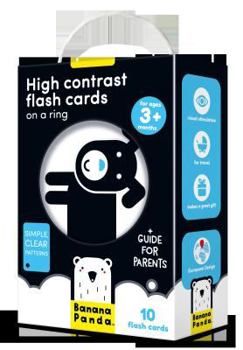 Banana Panda - High Contrast Flash Cards on a Ring - Visual Learning Activity for Babies Ages 3 Months and Up