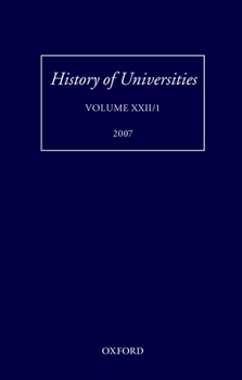 Hardcover History of Universities, Volume XXII/1 Book