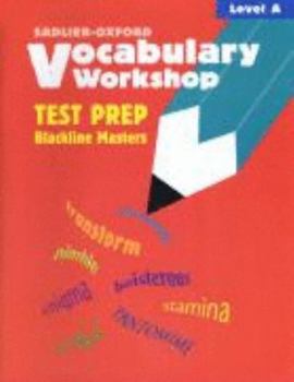 Paperback Vocabulary Workshop Test Prep Blackline Masters level A Book