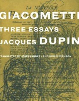 Hardcover Giacometti: Three Essays Book