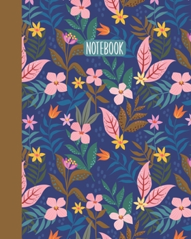 Notebook: Everyday Journal for Writing, Journaling, Notes, To Do Lists, Gratitude, Ideas, and More | Beautiful Tropical Hibiscus Flower Pattern Cover Design in Blue